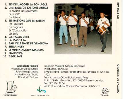 Grallers de l'Acord, CD 1993
